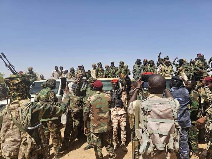 Soldats de l'alliance des mouvements armés darfouris et de l'armée Soudanaise. Source : réseaux sociaux. 