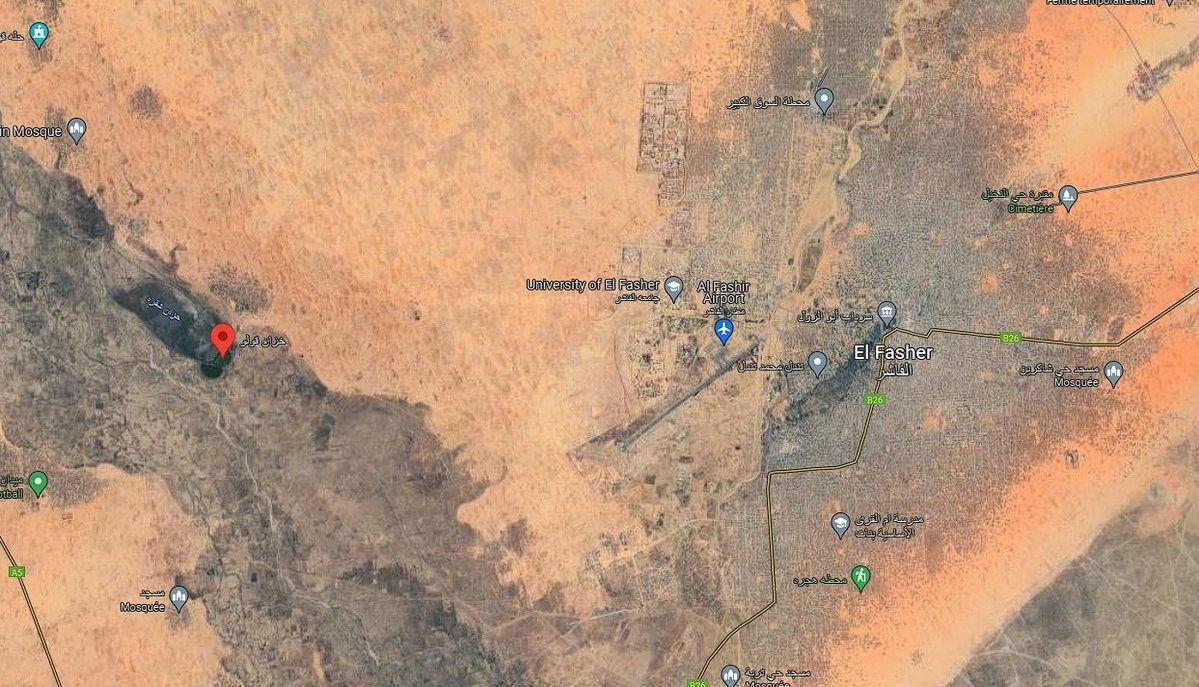 Localisation du réservoir de Golo capturé par les RSF. Source : @thinktanknotofficial(mastodon.social) 