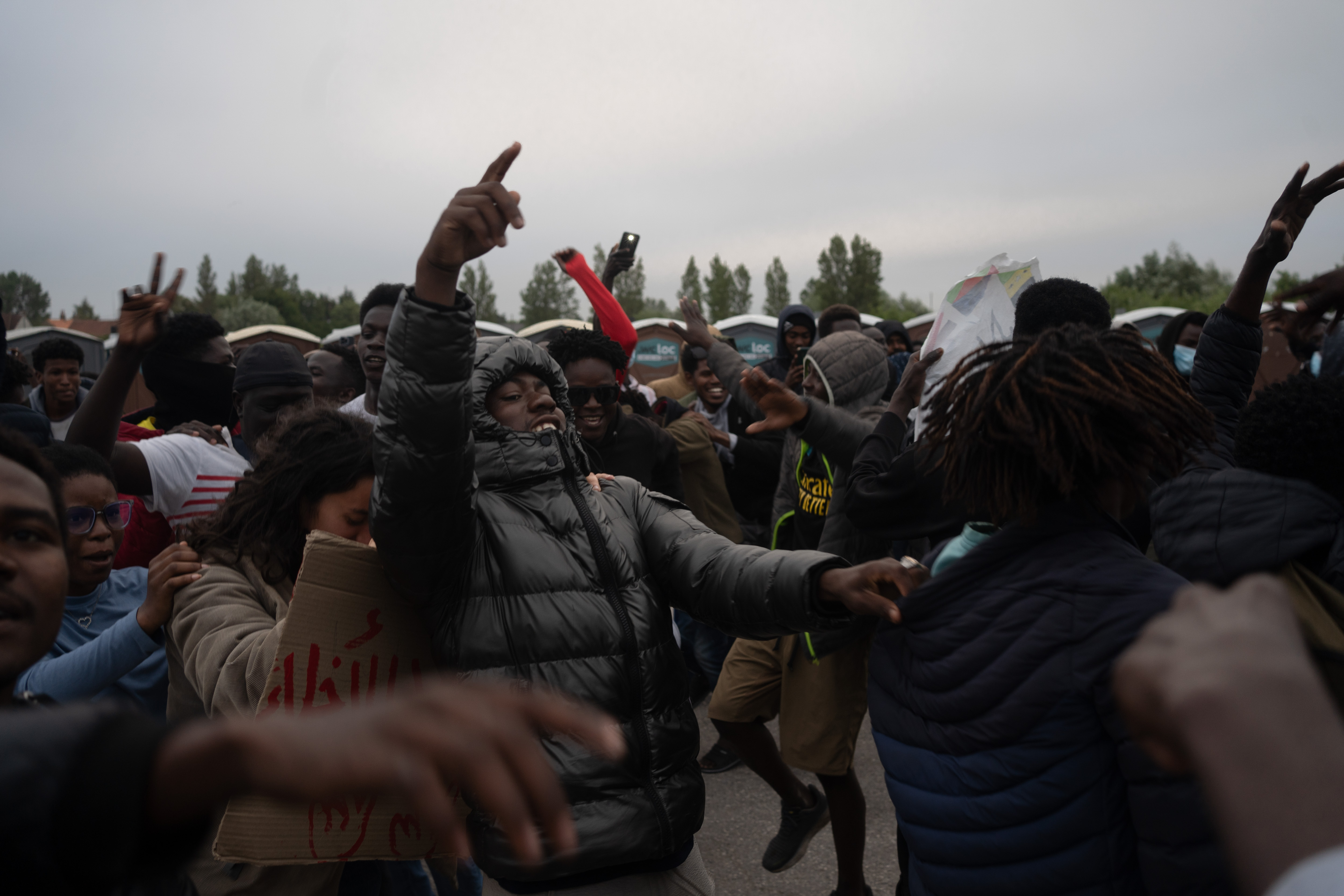 Manifestant·es à Calais