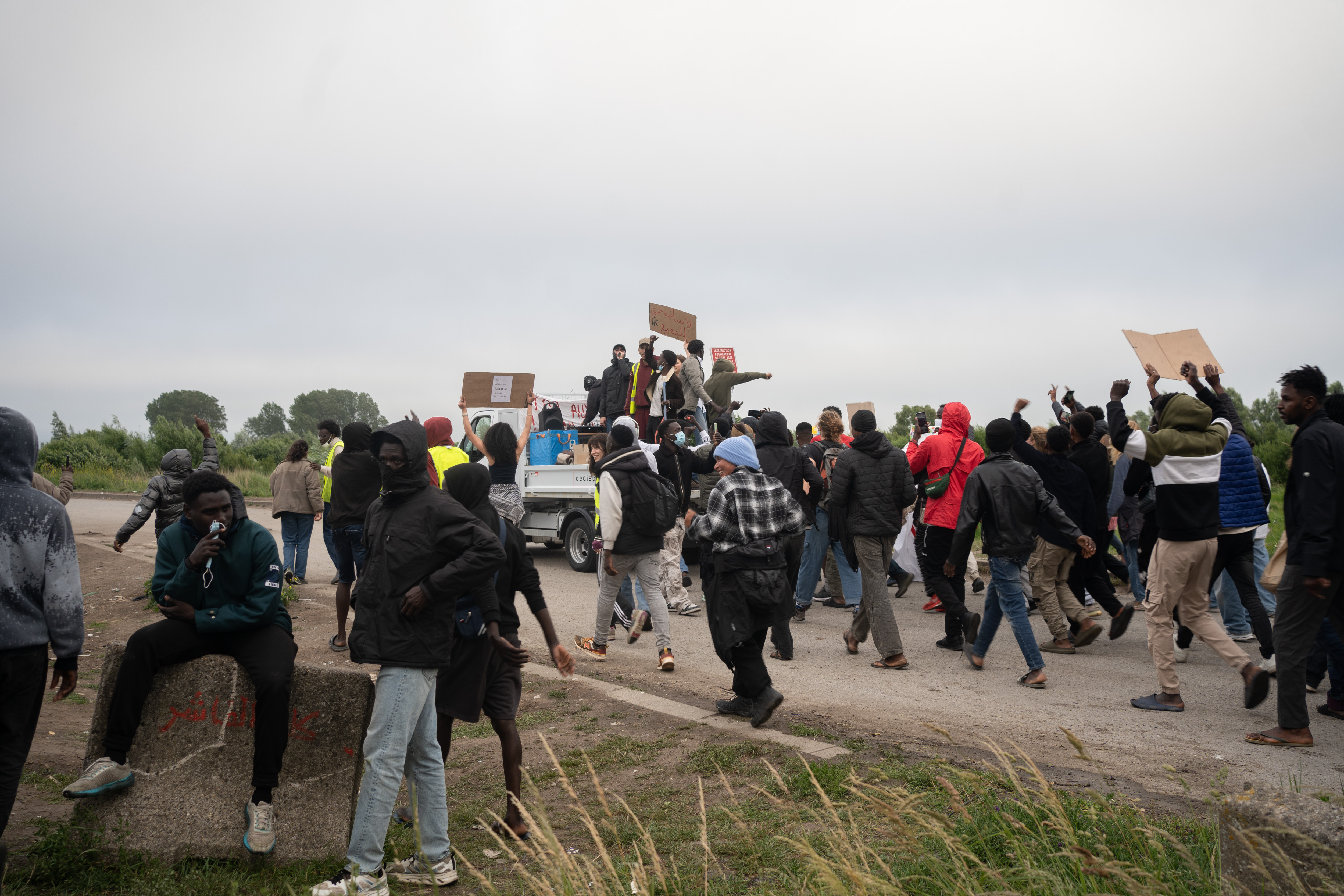 Manifestant·es à Calais
