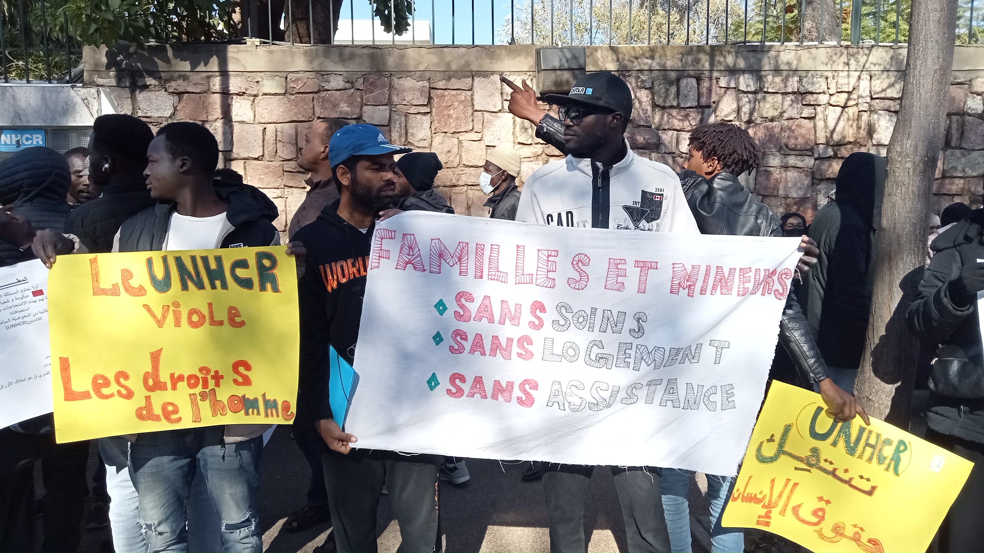 Manifestation au Maroc devant l’UNHCR © Auteur inconnu