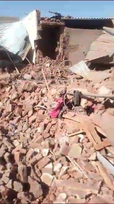 Quartier résidentiel à l'est d'Al Fasher, après des bombardements. Source : réseaux sociaux 