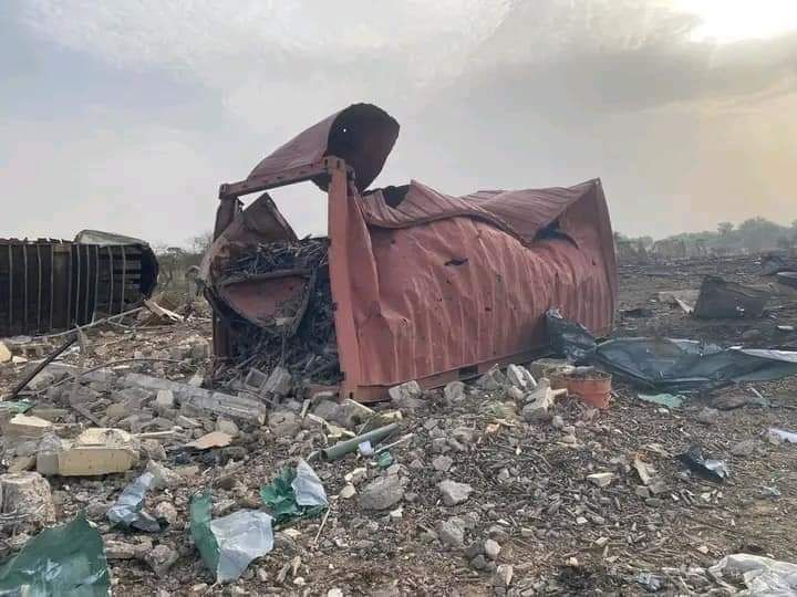 Quartier d'Al Fasher détruit après les combats. Source : Wikliks Al Fasher, réseaux sociaux. 