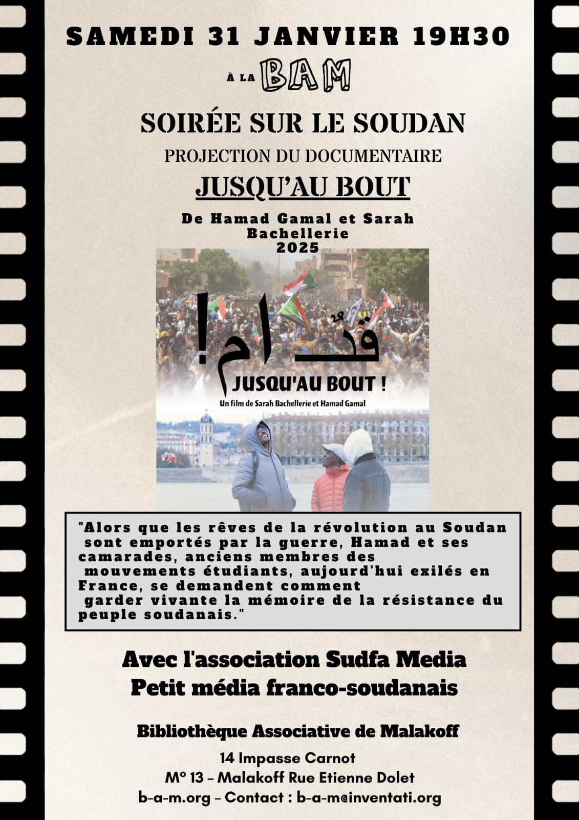 Projection BAM - 31 janvier